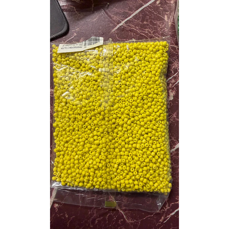 Missanga amarelo claro - 500g 1