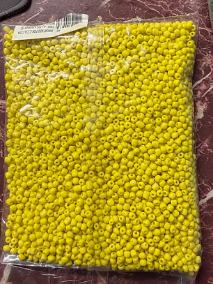 Missanga amarelo claro - 500g