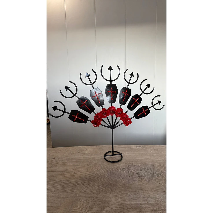 Ferro Pombagira caixões com strass 45cm 1