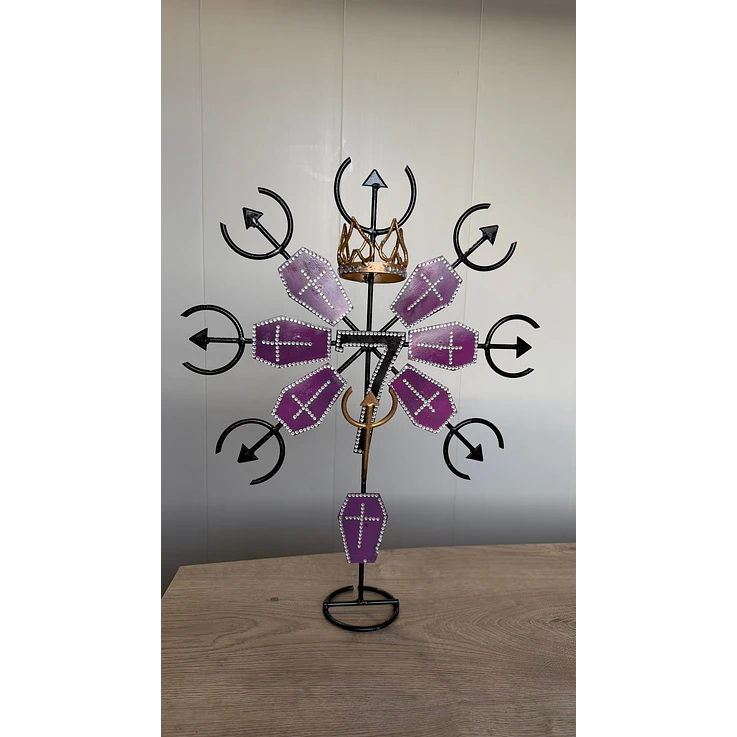 Ferro Pombagira coroa com corações 60cm 1