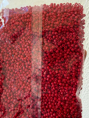 Missanga vermelho intenso 4mm 500g