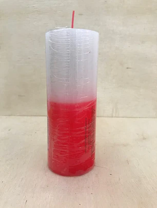Vela 7 dias vermelho c/ branco