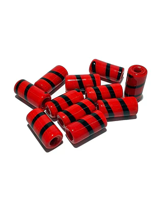 Firma de murano S vermelho com preto
