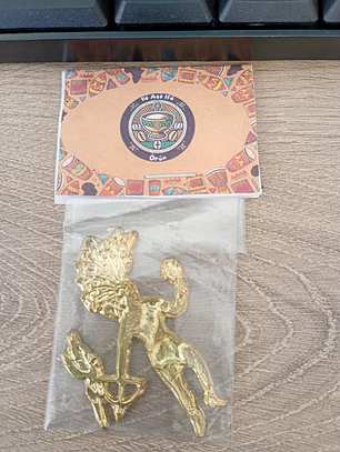 Pingente Caboclo dourado