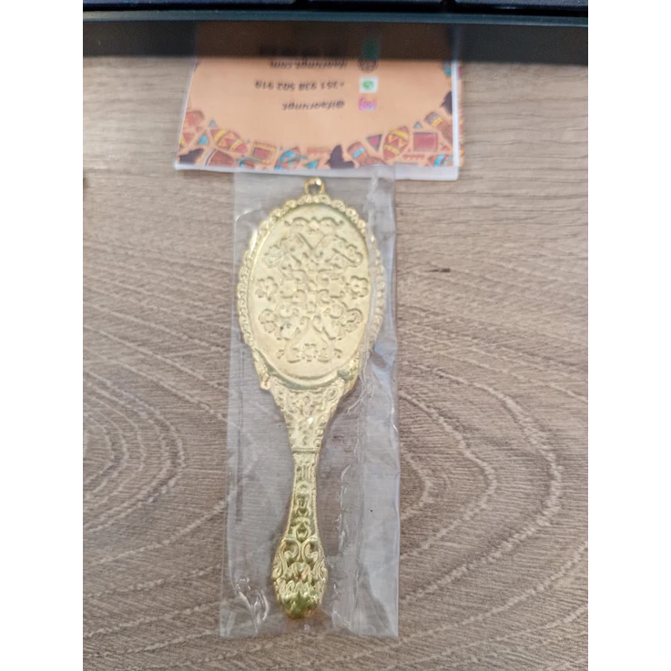 Pingente Espelho dourado/prata sem vidro 2