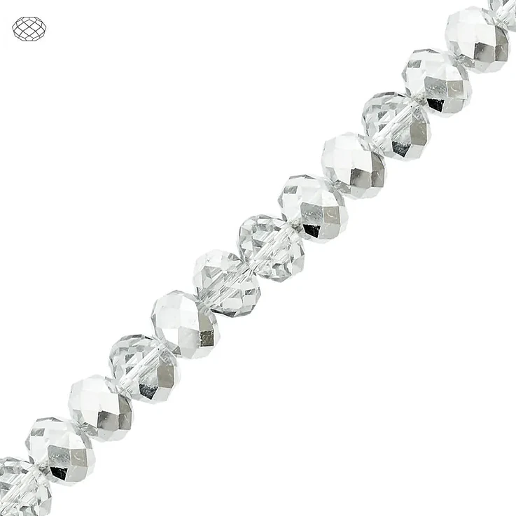 Fio de contas cristal 6mm - 61 contas 1