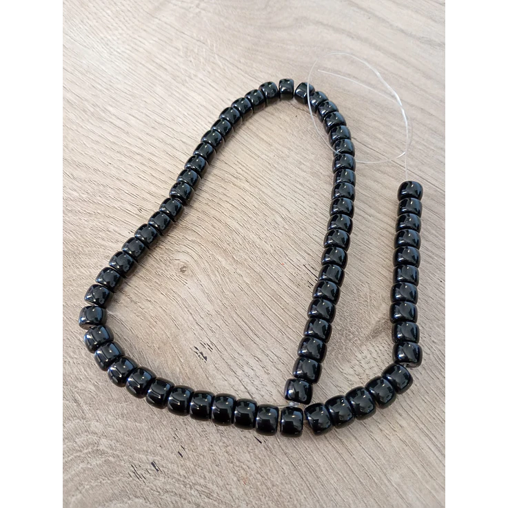 Fio de contas loiça preto 8mm - 65 contas 1