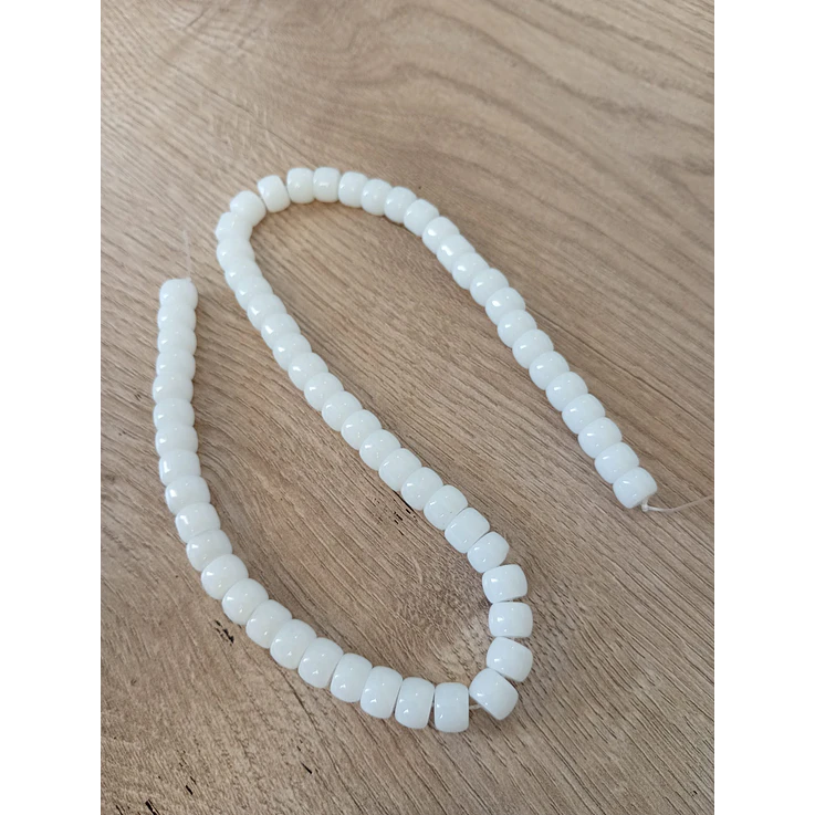 Fio de contas loiça branco 8mm - 60 contas 1