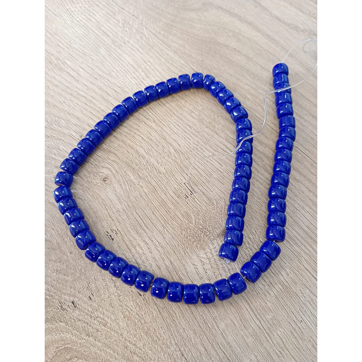 Fio de contas loiça azul royal 8mm - 65 contas 1