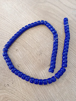 Fio de contas loiça azul royal 8mm - 65 contas