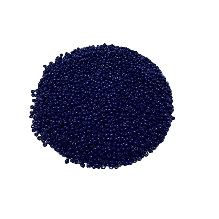 Missanga Azul marinho leitoso 4mm 500g 1