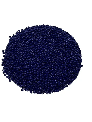 Missanga Azul marinho leitoso 4mm 500g