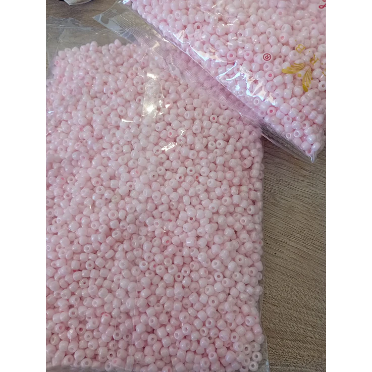 Missanga Rosa claro perolado 4mm - 500g 1