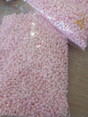 Missanga Rosa claro perolado 4mm - 500g