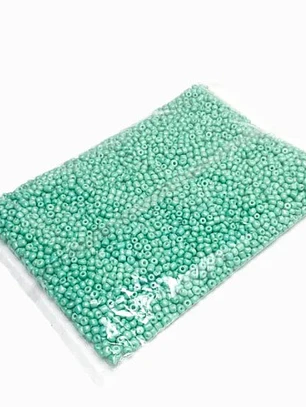 Missanga Turquesa leitoso 4mm - 500g