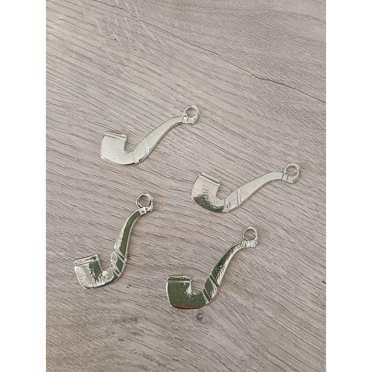 Pingente cachimbo prata 3cm 1