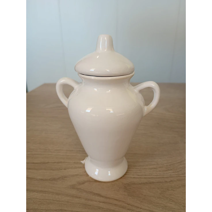 Quartinha loiça c/ asa 15 cm branco 1