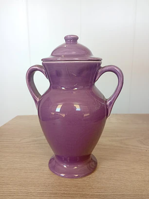 Quartinha loiça c/asa 20cm Roxa