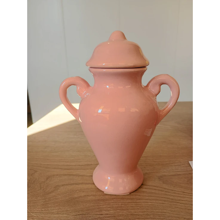 Quartinha loiça c/asa 18cm rosa 1