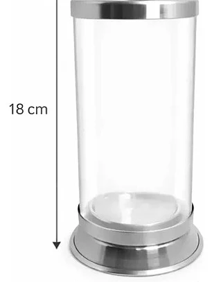Copo de Vela vidro borda alumínio