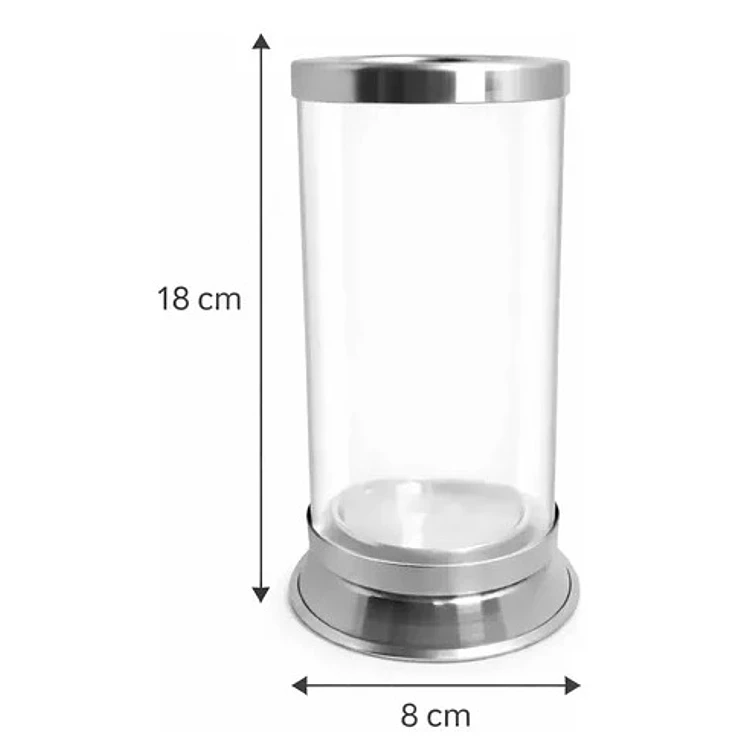 Copo de Vela vidro borda alumínio 1