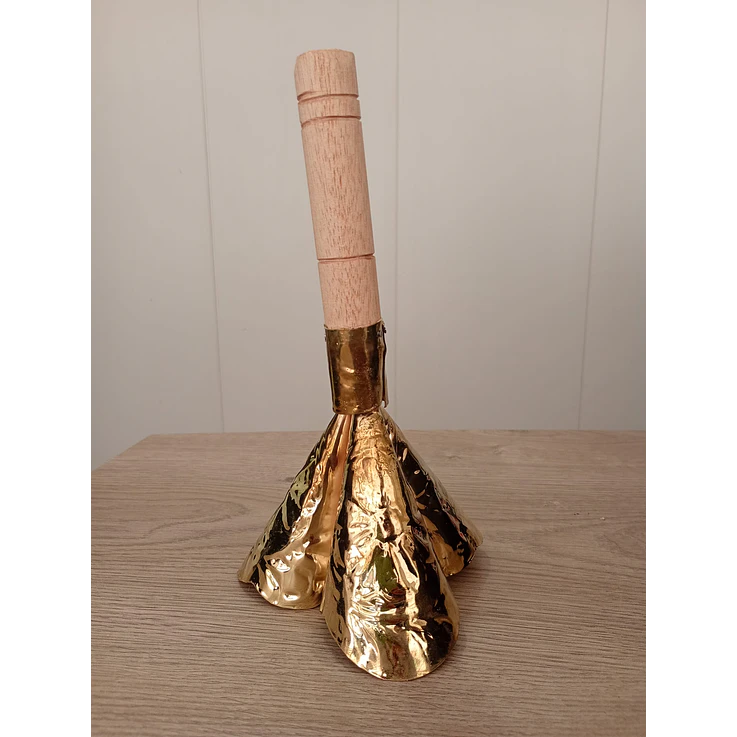 Adja 3 bocas latão dourado 22cm 1