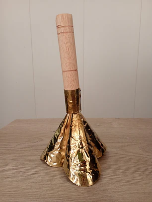 Adja 3 bocas latão dourado 22cm