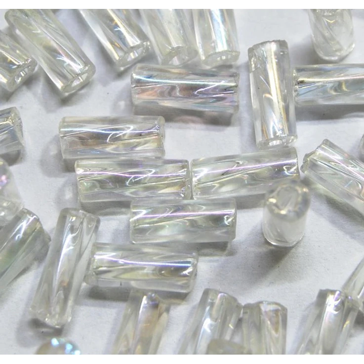 Segui Transparente Espelhado Irizado Branco 10x4 mm - 100g 1