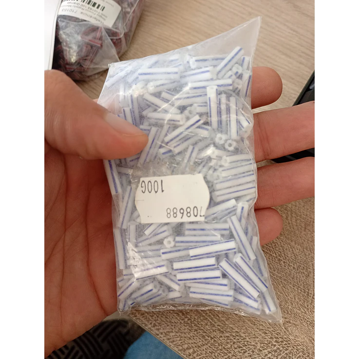 Segui Opaco fosco rajado branco/azul 15/4mm 100g 1