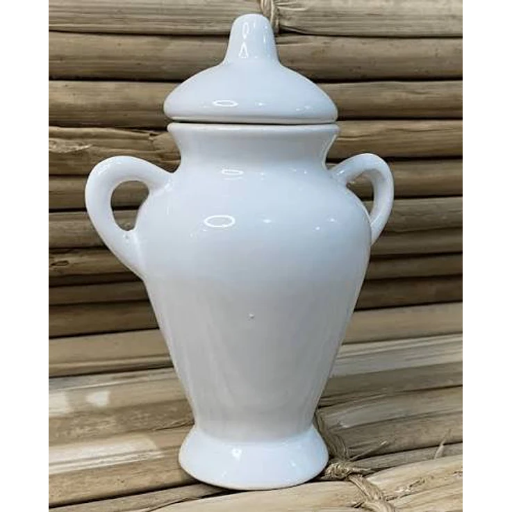 Quartinha loiça c/ asa 15 cm branco 1