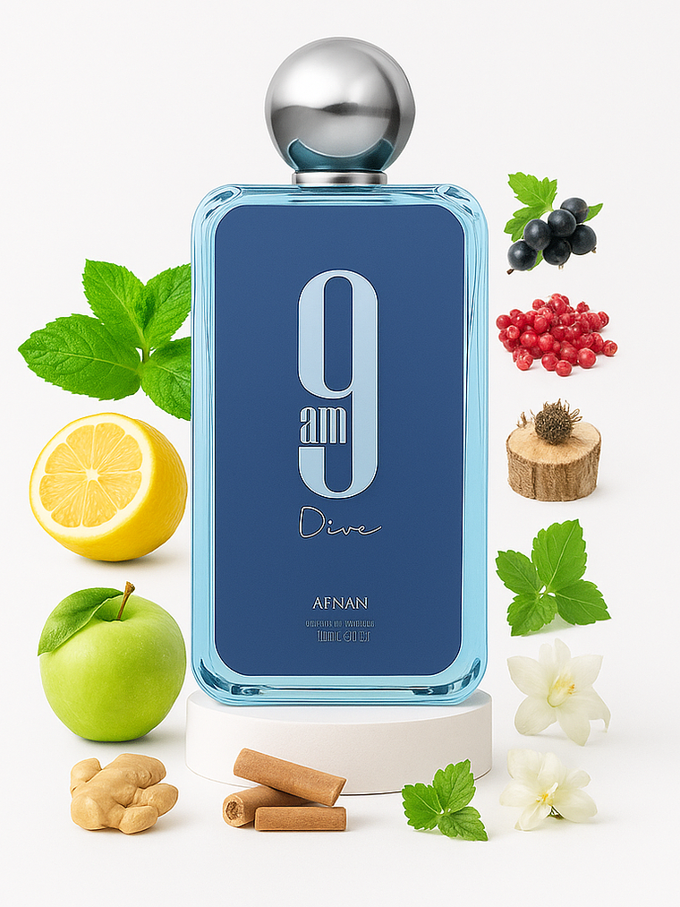 Afnan 9 am Dive EDP 100 ML UNISEX - Inspirado En Bleu de Chanel Edp 1