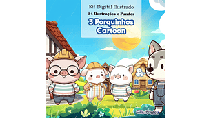 3 Porquinhos Cartoon