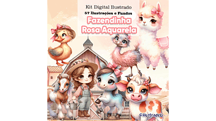 Fazendinha Menina Aquarela