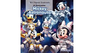 Mickey Astronauta Aquarela