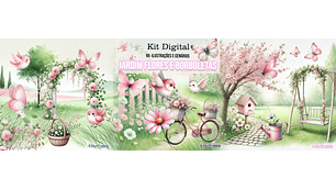 Jardim Flores e Borboletas