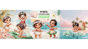 Moana Baby Aquarela