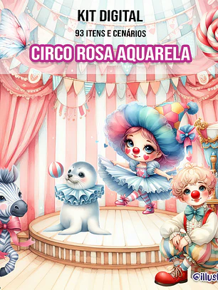 Circo Rosa Aquarela