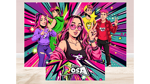 Dos Rosa  6x3 + Mesa 