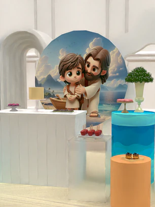 Arte Pronta Tu és Pedro - Kit Painel + Laterais + Cilindros