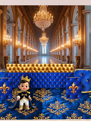 Arte Pronta Painel + Mesa + Cilindros + Tapete