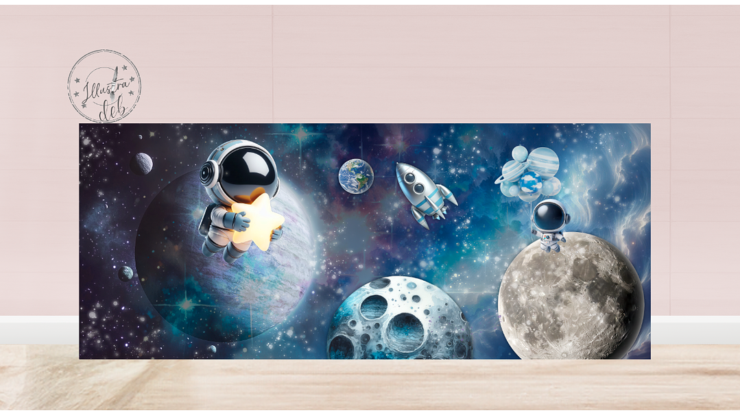 Arte Pronta Astronauta 3D 1