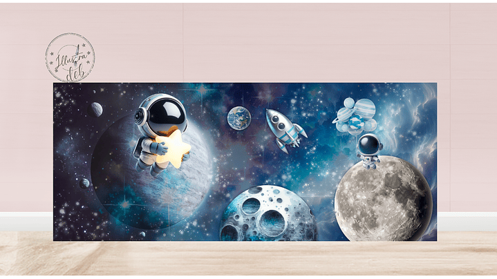 Arte Pronta Astronauta 3D 1