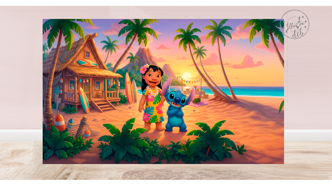 Arte Pronta - Stitch e Lilo 5x3 1