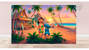 Arte Pronta - Stitch e Lilo 5x3