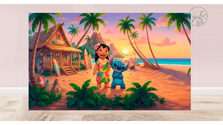 Arte Pronta - Stitch e Lilo 5x3 1