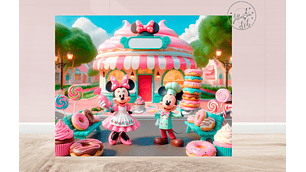 Arte Pronta - Mickey e Minnie Patisserie 5x4