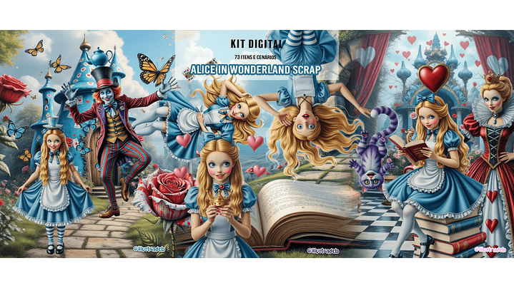 Alice in Wonderland Scrapbook 1