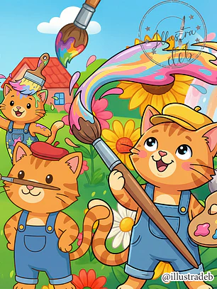 Gatinhos Pintores
