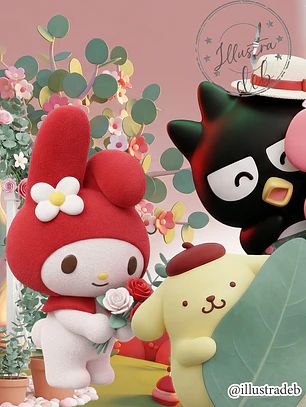 Hello Kitty Jardim Vermelho