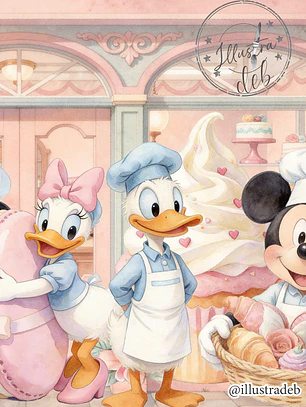 Minnie Mickey Margarida Patisserie Disney